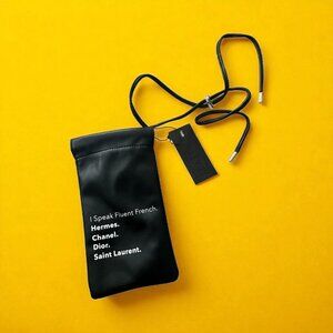 LA TRADING CO I Speak Fluent French Phone Crossbody Bag NEW NWT
